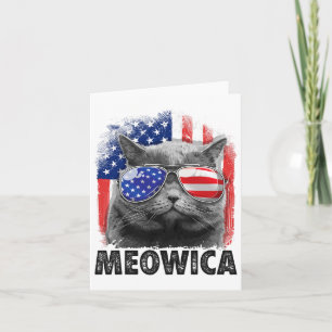 Carte Chat 4 juillet Chemises Meowica Merica Hommes Usa
