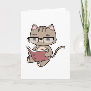 Carte Chat à Reading avec livre