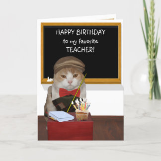 Carte Chat amusant en Jacquard Sweat Anniversaire pour e