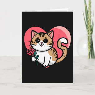 Carte Chat arc-en-ciel câlin coeur mignon graphique de l