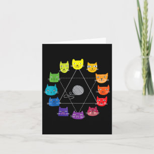 Carte Chat Artiste Thématique Couleur Roue Éducation Art