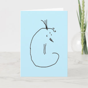 Carte chat assise