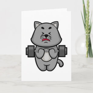 Carte Chat au entraînement des Biceps avec Haltère