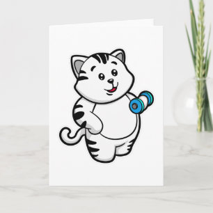 Carte Chat au entraînement des Biceps avec Haltère