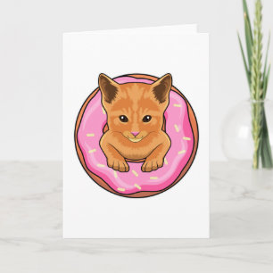 Carte Chat avec beignet