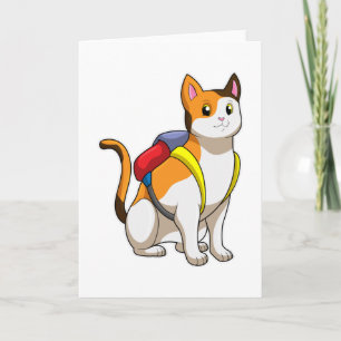 Carte Chat avec Sacoche