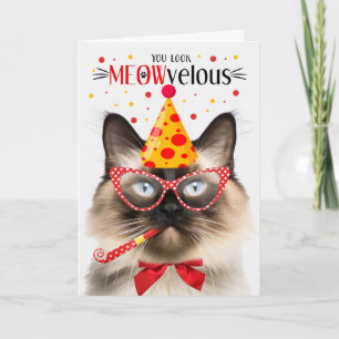 Carte Chat balinais MEOWvelous Anniversaire