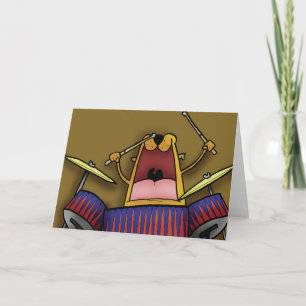 Carte Chat batteur