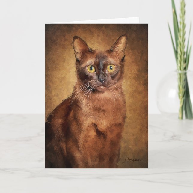 Carte Chat birman Brown (Devant)