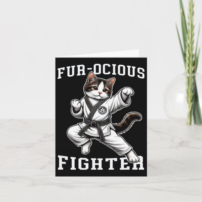Carte Chat-chasseur féroce à fourrure (Devant)