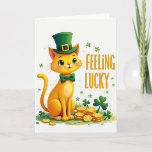 Carte Chat Chéri Chanceux