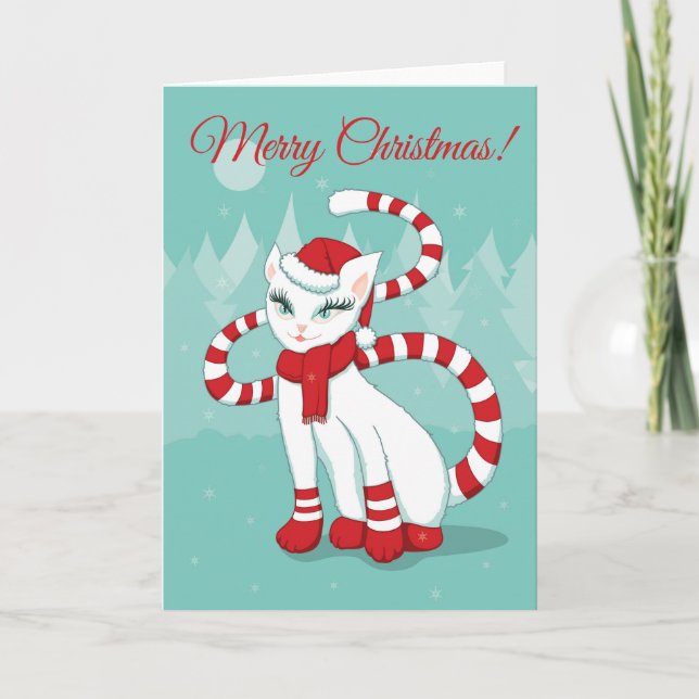Carte Chat Christmas Mood - Vacances Prêt Kitty (Devant)
