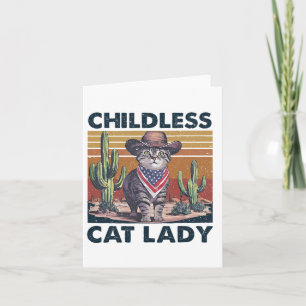 Carte Chat Cowboy Sans Enfant Dame De Chat Pour L'Électi