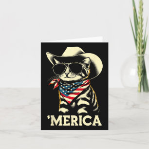 Carte Chat d'Amérique Usa 4 juillet Hommes Femmes Enfant