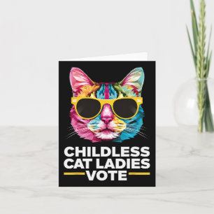 Carte Chat Dames Enfants Vote Bleu 1