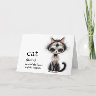 Carte Chat D'Anniversaire Avec Collier De Perle
