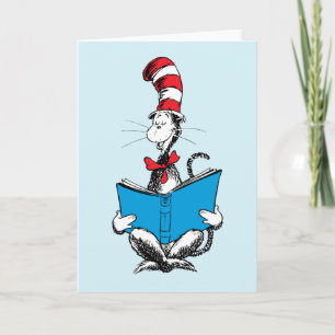Carte Chat dans le chapeau en lecture