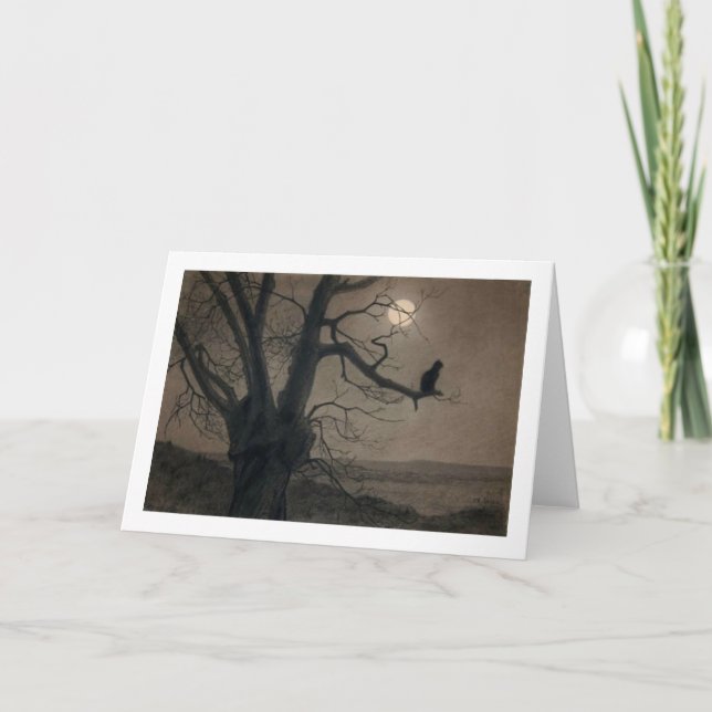 Carte Chat dans le clair de lune, Alexandre Steinlen (Devant)