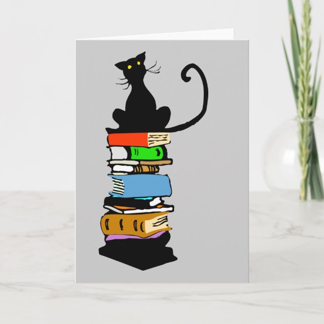 Carte Chat de bibliothèque (Devant)