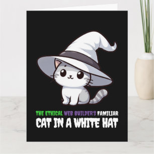 Carte Chat de Casquette blanc familier de Funny Ethical