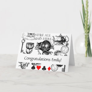 Carte Chat de Cheshire classique alice au pays des merve