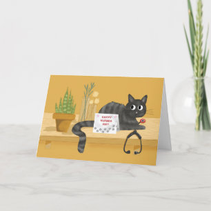 Carte Chat de jour des infirmières sur table avec stétho
