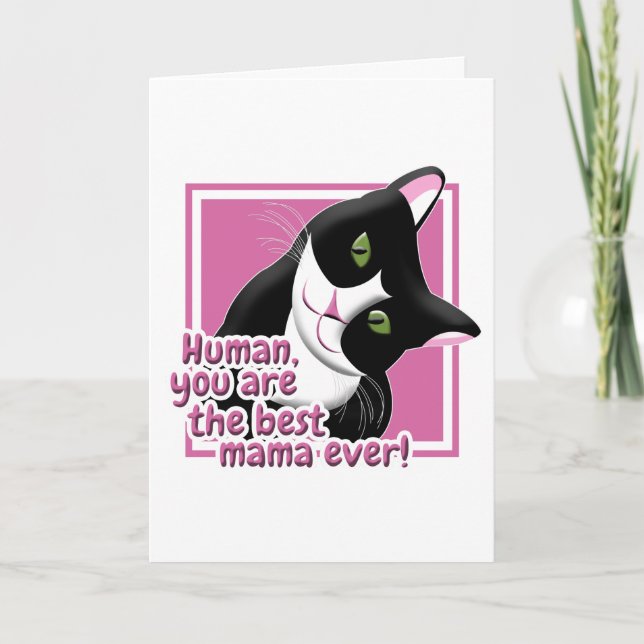 Carte Chat de la Fête des Mères (Devant)