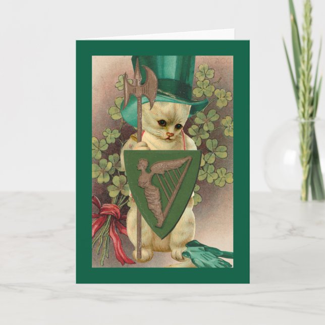 Carte Chat de la Saint-Patrick (Devant)