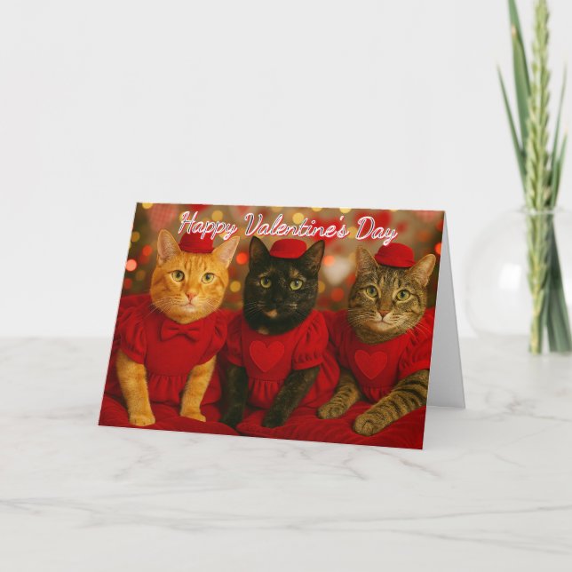 Carte Chat de la Saint-Valentin de votre chat (Devant)
