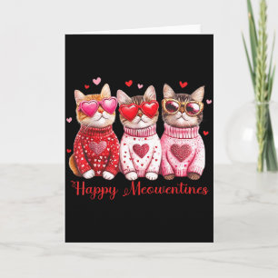 Carte Chat de la Saint-Valentin Joyeux Meowentines Cœur