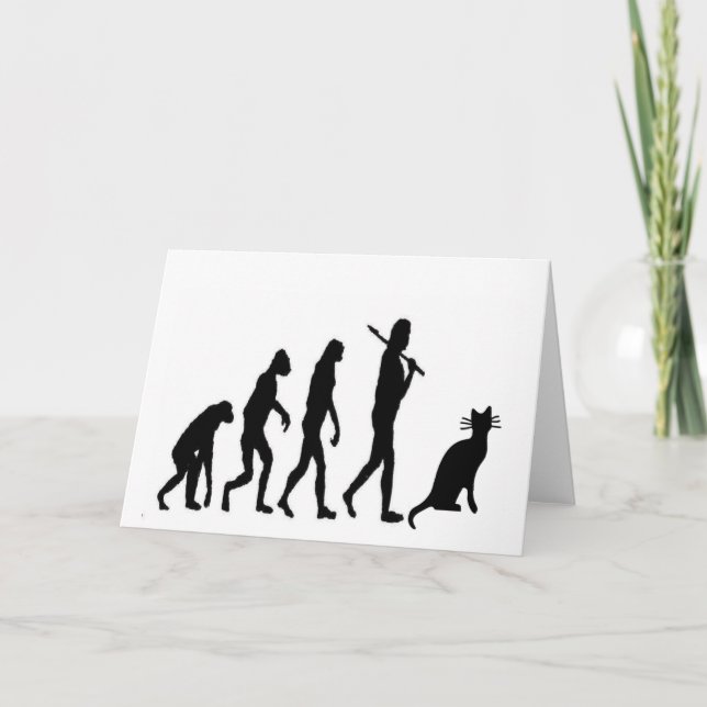 Carte Chat de l'évolution "Nous croyons" - Amoureux de l (Devant)