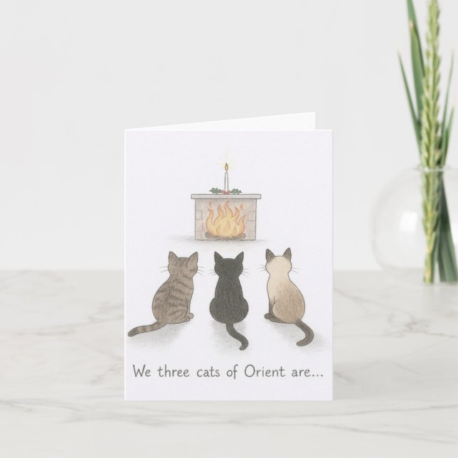Carte Chat de Noël (Devant)