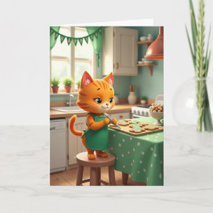 Carte Chat de Pâtisserie Heureux