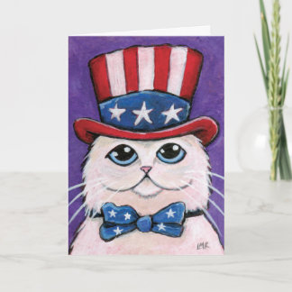 Carte Chat de Patriotic | Happy 4th of July