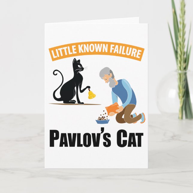 Carte Chat de Pavlov - Psychologie drôle (Devant)