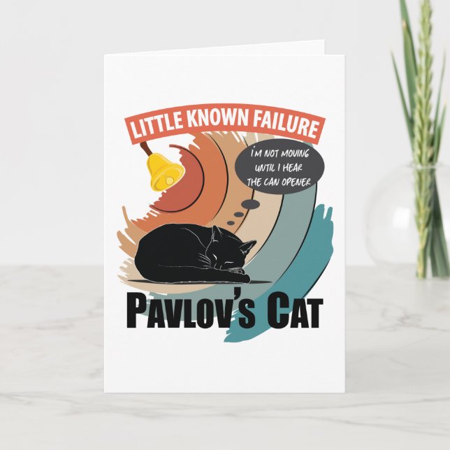 Carte Chat de Pavlov - Psychologie drôle (Devant)