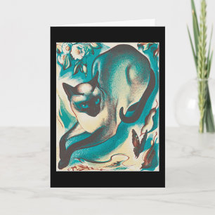 Carte Chat de Siamese, par Agnes Parker,