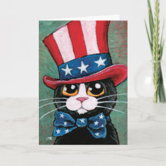 Carte Chat de Tuxedo | Happy 4th of July
