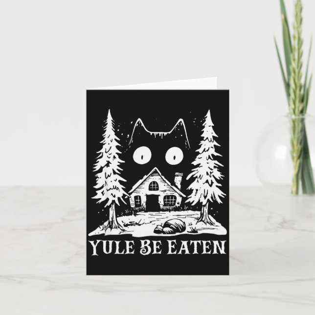 Carte Chat de Yule pour hommes femmes filles garçons  (Devant)