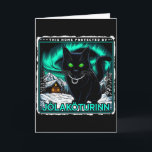 Carte Chat de Yule Rétro Islandais Cette Maison Protégée<br><div class="desc">Chat de Yule Rétro Islandais Cette Maison Protégée Jólakötturinn</div>