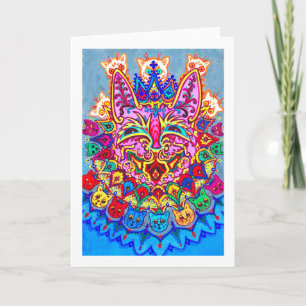 Carte Chat décoratif Abstrait, Louis Wain