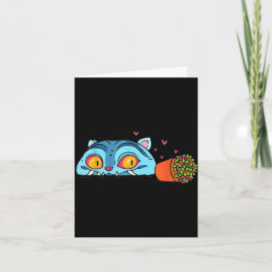 Carte Chat démon kawaii drôle anime otaku japonais 