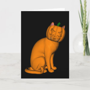 Carte Chat d'Halloween bizarre