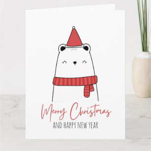 Carte Chat drôle de Noël 