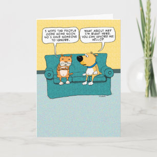 Cartes Dessin Humoristique Chat D Anniversaire Zazzle Fr