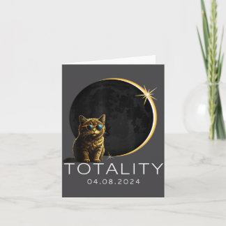 Carte Chat Éclipse Solaire Totale 2024 Totalité Drôle Ch