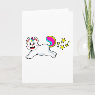 Carte Chat en licorne