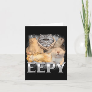 Carte Chat endormi drôle mignon mème de chat endormi