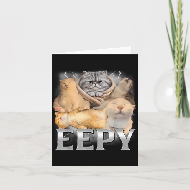 Carte Chat endormi drôle mignon mème de chat endormi (Devant)