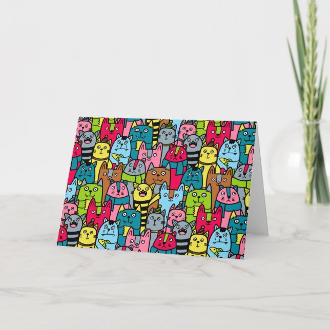 Carte Chat et chatons (Devant)